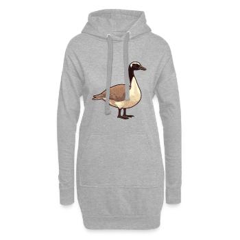 Canada Goose Cartoon Kawaii Illustration colorée - Sweat-shirt à capuche long Femme - gris chiné - Devant