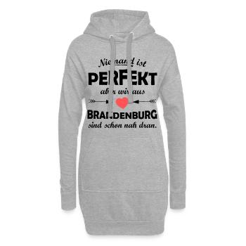 Zuhause im Osten Deutschlands - Hoodie-Kleid - Grau meliert - Vorne