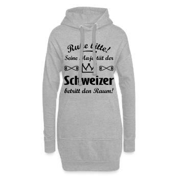 Die Schweizer Hoheit - Hoodie-Kleid - Grau meliert - Vorne