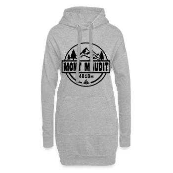 Mont Maudit - Hoodie-Kleid - Grau meliert - Vorne