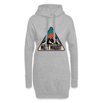 Mont Maudit - Hoodie-Kleid - Grau meliert - Vorne