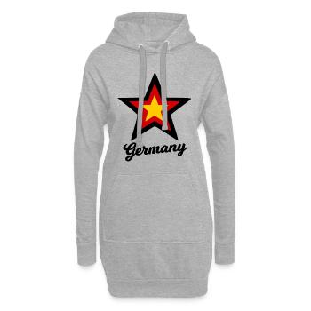 Der Stern aus Deutschland - Hoodie-Kleid - Grau meliert - Vorne
