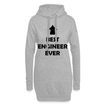 Le meilleur ingénieur - Sweat-shirt à capuche long Femme - gris chiné - Devant