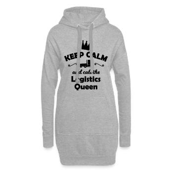 Appelez le logisticien - Sweat-shirt à capuche long Femme - gris chiné - Devant