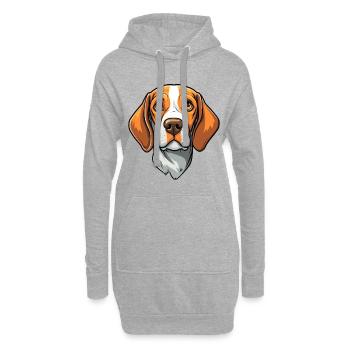 Ariege Pointer Hund Rasse Cartoon Kawaii Illustrati - Hoodie-Kleid - Grau meliert - Vorne