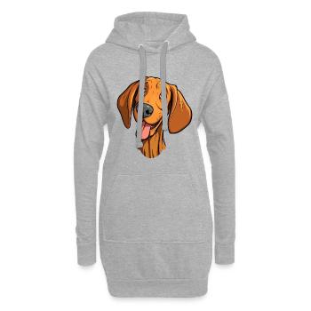 Broholmer Hunderasse Karikatur Kawaii Illustration - Hoodie-Kleid - Grau meliert - Vorne