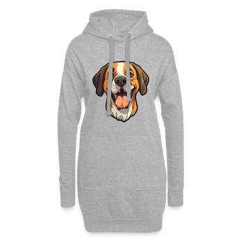 Tosa Hunderasse Cartoon Kawaii Illustration - Hoodie-Kleid - Grau meliert - Vorne