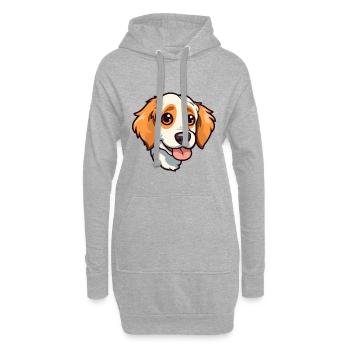 Volpino Italiano Dog Breed Cartoon Kawaii Illustra - Hoodie Dress - heather grey - Front