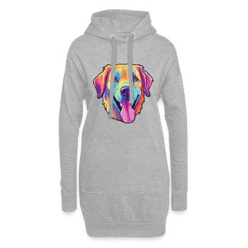 Anatolischer Schäferhund Rasse Cartoon Kawaii Illust - Hoodie-Kleid - Grau meliert - Vorne