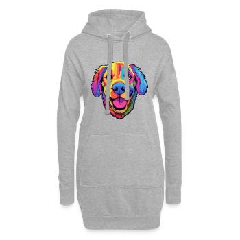 Berger de Beauce Hunderasse Cartoon Kawaii Illustra - Hoodie-Kleid - Grau meliert - Vorne