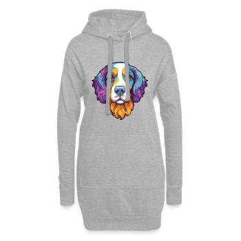Cao De Castro Laboreiro Race De Chien Cartoon Kawaii I - Sweat-shirt à capuche long Femme - gris chiné - Devant