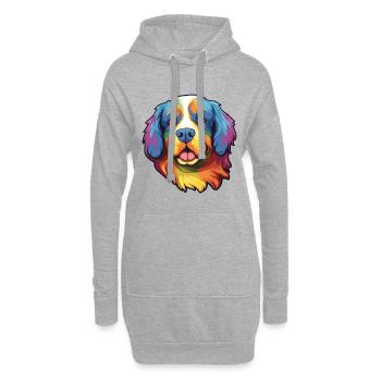 Berner Laufhund Dog Breed Cartoon Kawaii Illustrat - Hoodie Dress - heather grey - Front