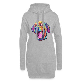 Cordoue chien de combat race dessin animé kawaii illustra - Sweat-shirt à capuche long Femme - gris chiné - Devant