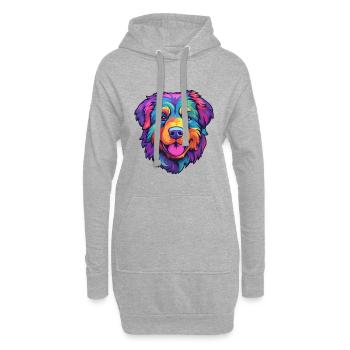 Estrela Mountain Dog race Cartoon Kawaii Illustra - Sweat-shirt à capuche long Femme - gris chiné - Devant