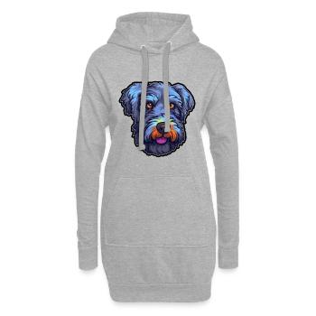 Kerry Blue Terrier Hunderasse Karikatur Kawaii Illust - Hoodie-Kleid - Grau meliert - Vorne