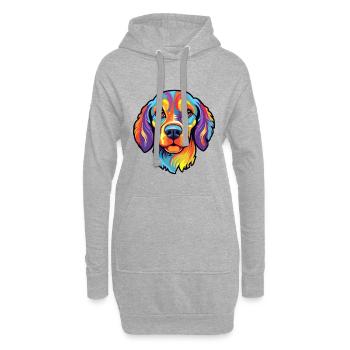 Neuseeland Huntaway Hunderasse Cartoon Kawaii Illu - Hoodie-Kleid - Grau meliert - Vorne