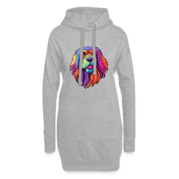 Griffon Nivernais Hunderasse Cartoon Kawaii Illustr - Hoodie-Kleid - Grau meliert - Vorne