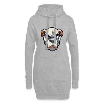 Cordoue chien de combat race dessin animé kawaii illustra - Sweat-shirt à capuche long Femme - gris chiné - Devant