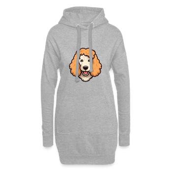 Schnurpudel Hunderasse Cartoon Kawaii Illustratio - Hoodie-Kleid - Grau meliert - Vorne