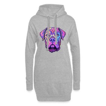 Perro de Presa Canario Hunderasse Cartoon Kawaii il - Hoodie-Kleid - Grau meliert - Vorne