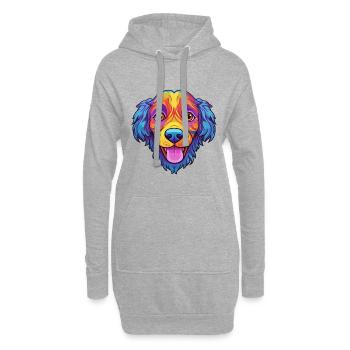 Perdiguero Navarro Hunderasse Cartoon Kawaii Illust - Hoodie-Kleid - Grau meliert - Vorne