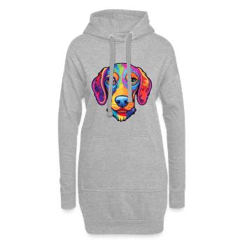 Perro de Presa Mallorquinische Hunderasse Cartoon Kawaii - Hoodie-Kleid - Grau meliert - Vorne