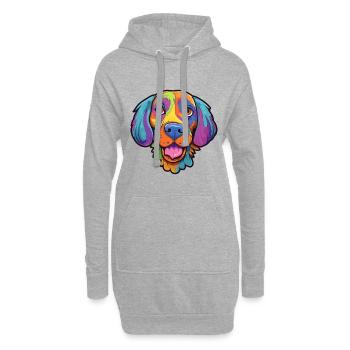 Sabueso Fino Colombiano race de chien dessin animé Kawaii I - Sweat-shirt à capuche long Femme - gris chiné - Devant