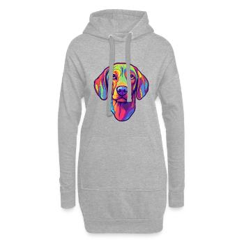 Schweizer Laufhund Race De Chien Cartoon Kawaii Illust - Sweat-shirt à capuche long Femme - gris chiné - Devant
