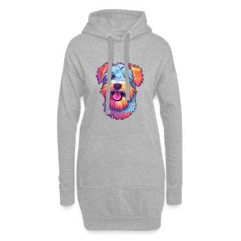 Ormskirk Terrier Dog Breed Cartoon Kawaii Illustra - Hoodie Dress - heather grey - Front