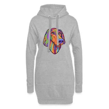 Uruguayische Cimarron-Hunderasse Cartoon Kawaii Illust - Hoodie-Kleid - Grau meliert - Vorne