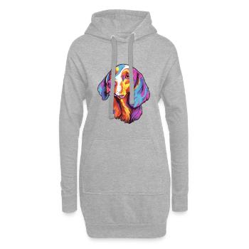 Ariege Pointer Hund Rasse Cartoon Kawaii Illustrati - Hoodie-Kleid - Grau meliert - Vorne
