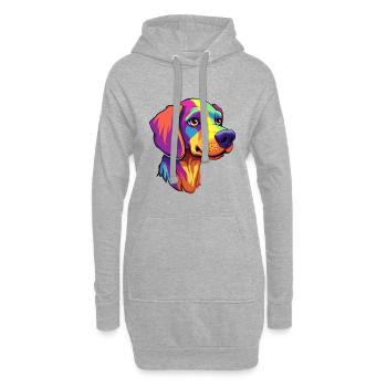 Alano Español Race de chien Cartoon Kawaii Illustratio - Sweat-shirt à capuche long Femme - gris chiné - Devant