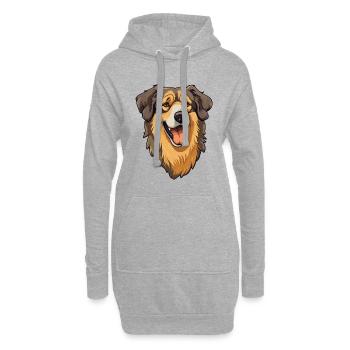 Schäferhund Rasse Karikatur Kawaii Illustrati - Hoodie-Kleid - Grau meliert - Vorne