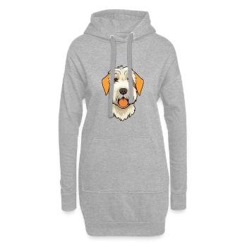 Sealyham Terrier Dog Breed Cartoon Kawaii Illustra - Hoodie Dress - heather grey - Front