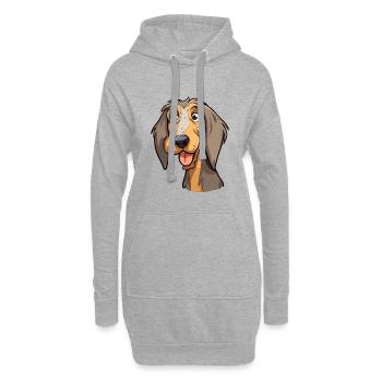 Schweizer Laufhund Race De Chien Cartoon Kawaii Illust - Sweat-shirt à capuche long Femme - gris chiné - Devant