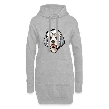 Dandie Dinmont Terrier Race De Chien Cartoon Kawaii Il - Sweat-shirt à capuche long Femme - gris chiné - Devant