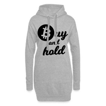 Der Bitcoin Investor - Hoodie-Kleid - Grau meliert - Vorne
