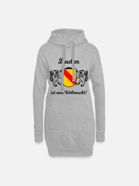 Meine Heimat im Badnerland - Hoodie-Kleid - Grau meliert