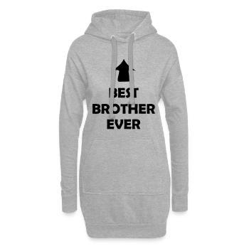 Mein lieber bester Bruder - Hoodie-Kleid - Grau meliert - Vorne