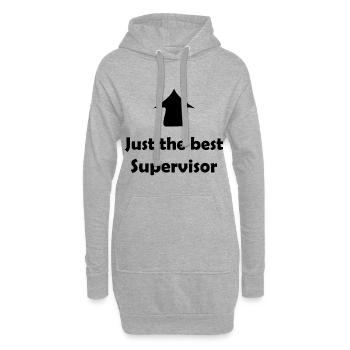 Der Supervisor im Team - Hoodie-Kleid - Grau meliert - Vorne