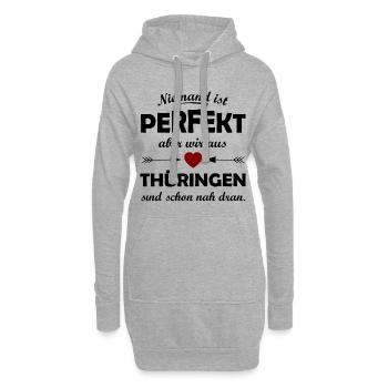 Our homeland Thuringia - Hoodie Dress - heather grey - Front