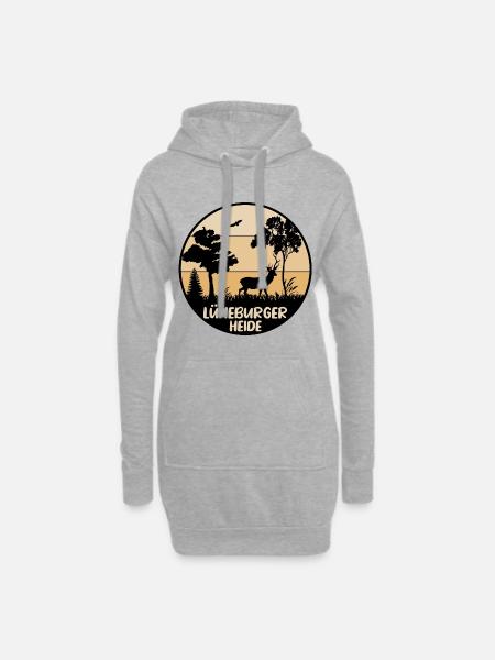 Lüneburger Heide - Hoodie-Kleid - Grau meliert