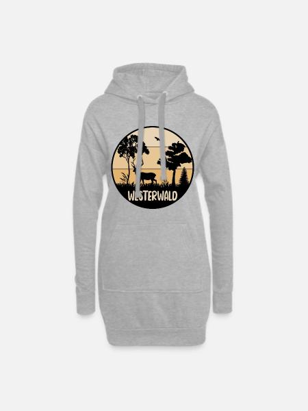 Westerwald - Hoodie-Kleid - Grau meliert