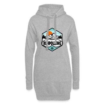 Ruhpolding - Sweat-shirt à capuche long Femme - gris chiné - Devant