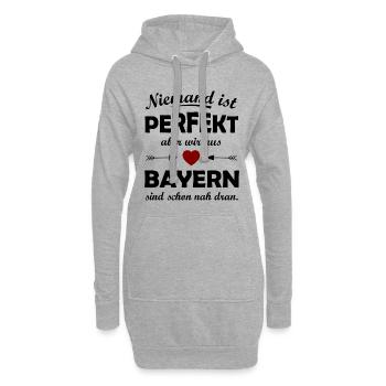 Perfekt aus Süddeutschland - Hoodie-Kleid - Grau meliert - Vorne
