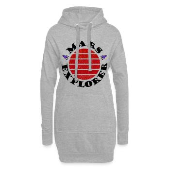 Les explorateurs de Mars - Sweat-shirt à capuche long Femme - gris chiné - Devant