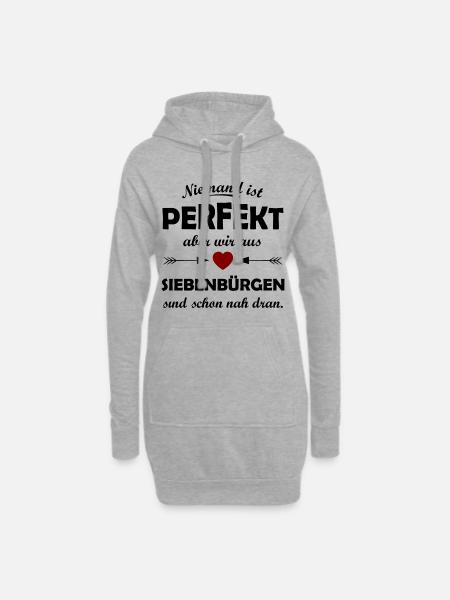 Die Heimat in Siebenbürgen - Hoodie-Kleid - Grau meliert