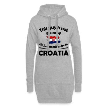 Sommer in Kroatien - Hoodie-Kleid - Grau meliert - Vorne