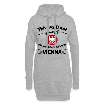 La belle Vienne en Autriche - Sweat-shirt à capuche long Femme - gris chiné - Devant