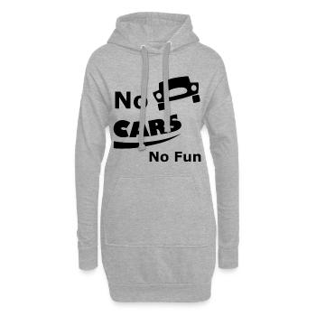 Pour les mordus de voitures - Sweat-shirt à capuche long Femme - gris chiné - Devant